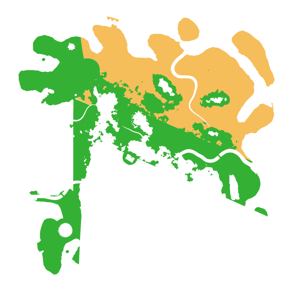 Biome Rust Map: Procedural Map, Size: 3700, Seed: 13833