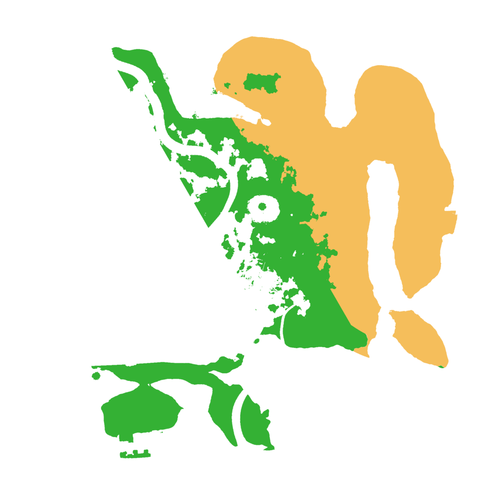 Biome Rust Map: Procedural Map, Size: 2500, Seed: 64563