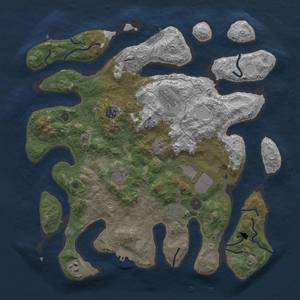 Thumbnail Rust Map: Procedural Map, Size: 4000, Seed: 24, 15 Monuments