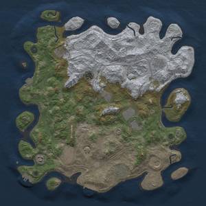 Thumbnail Rust Map: Procedural Map, Size: 4250, Seed: 13825, 18 Monuments