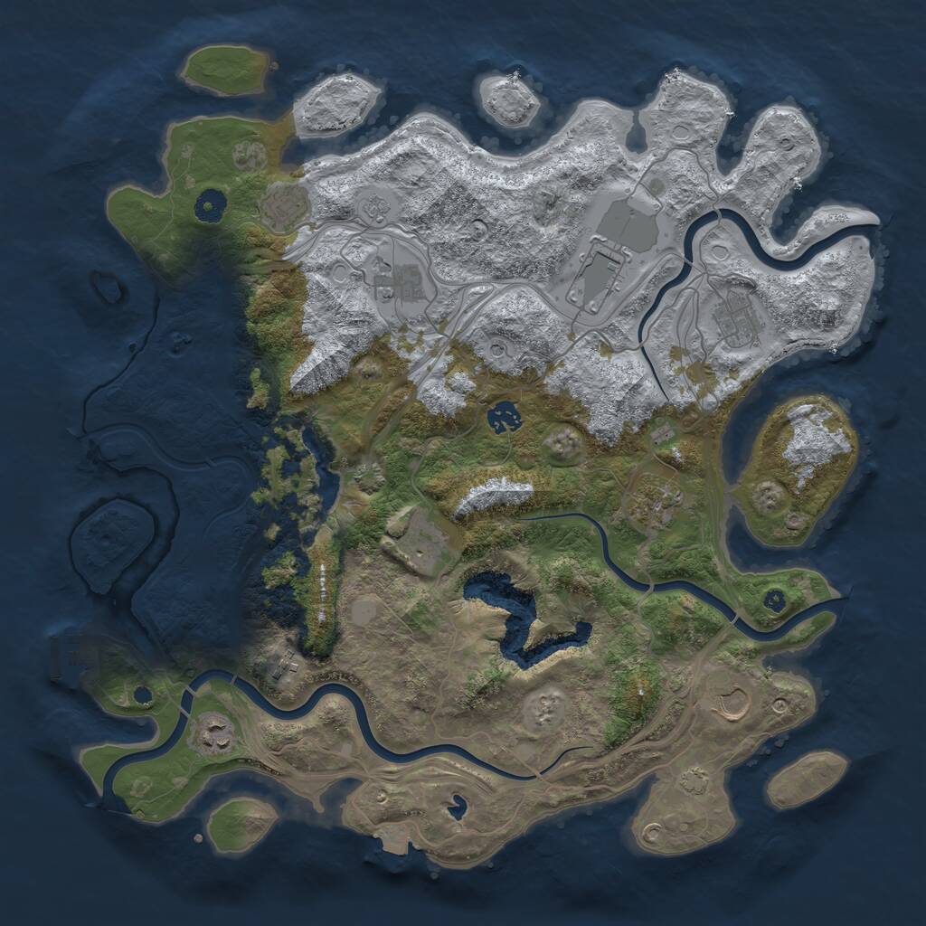 Rust Map: Procedural Map, Size: 4250, Seed: 13825, 15 Monuments