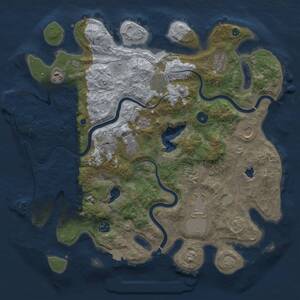 Thumbnail Rust Map: Procedural Map, Size: 4000, Seed: 2000, 15 Monuments