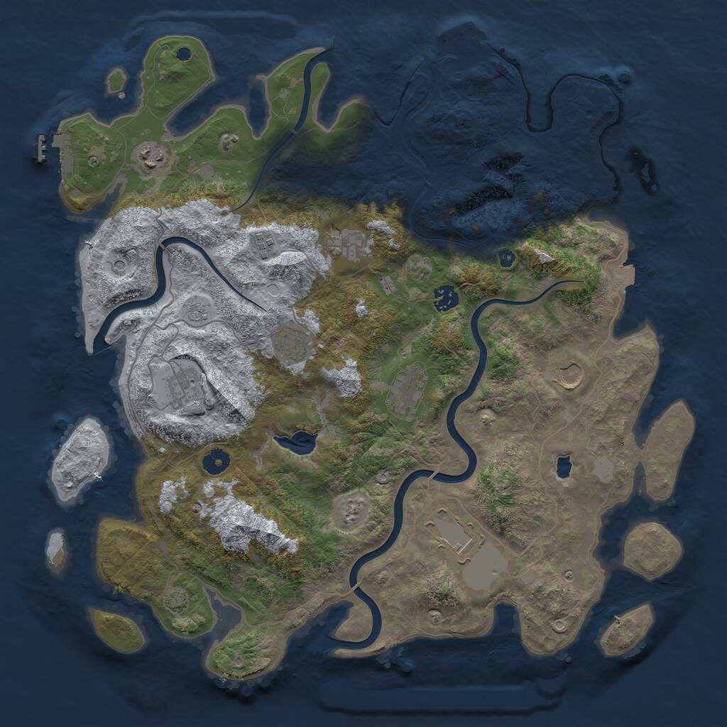 Rust Map: Procedural Map, Size: 4200, Seed: 1052021, 15 Monuments