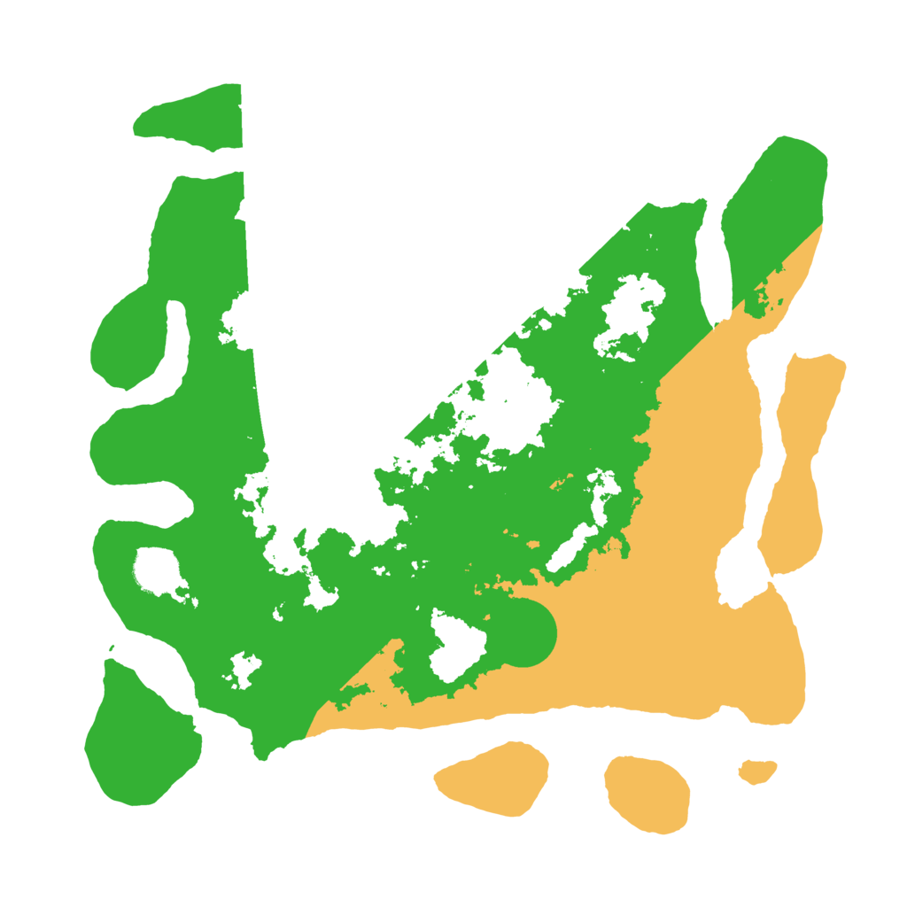 Biome Rust Map: Barren, Size: 3500, Seed: 436661