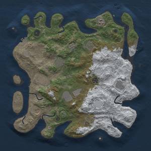 Thumbnail Rust Map: Procedural Map, Size: 3700, Seed: 65464984, 19 Monuments