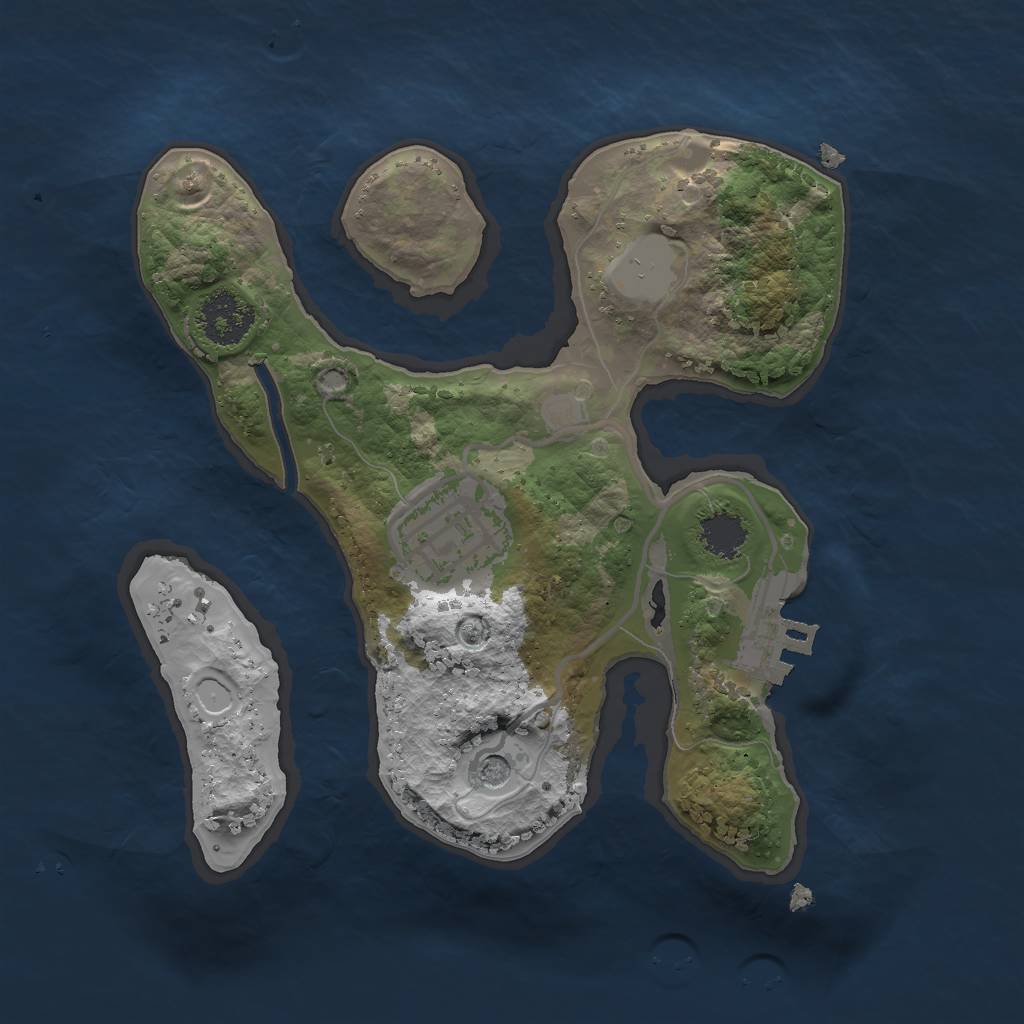 Rust Map: Procedural Map, Size: 2000, Seed: 3, 8 Monuments