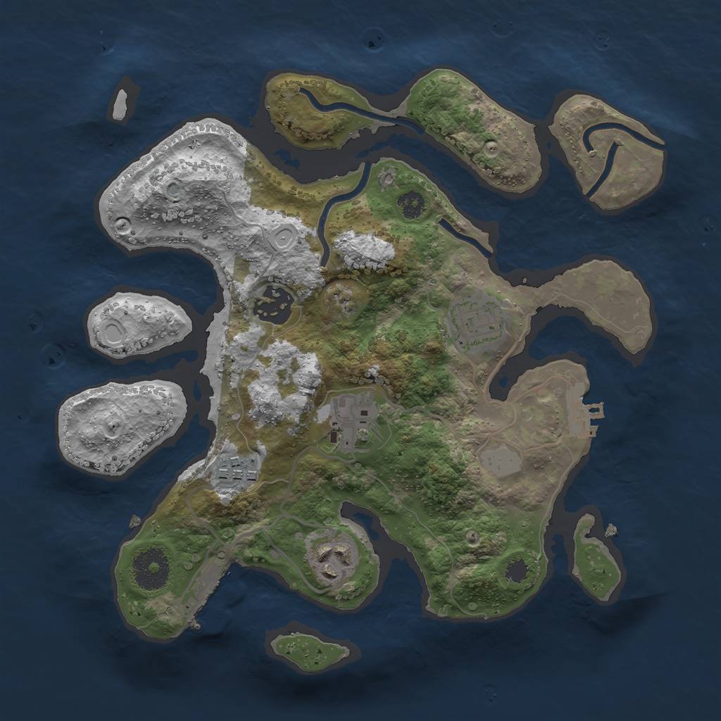 Rust Map: Procedural Map, Size: 2800, Seed: 1754476451, 12 Monuments