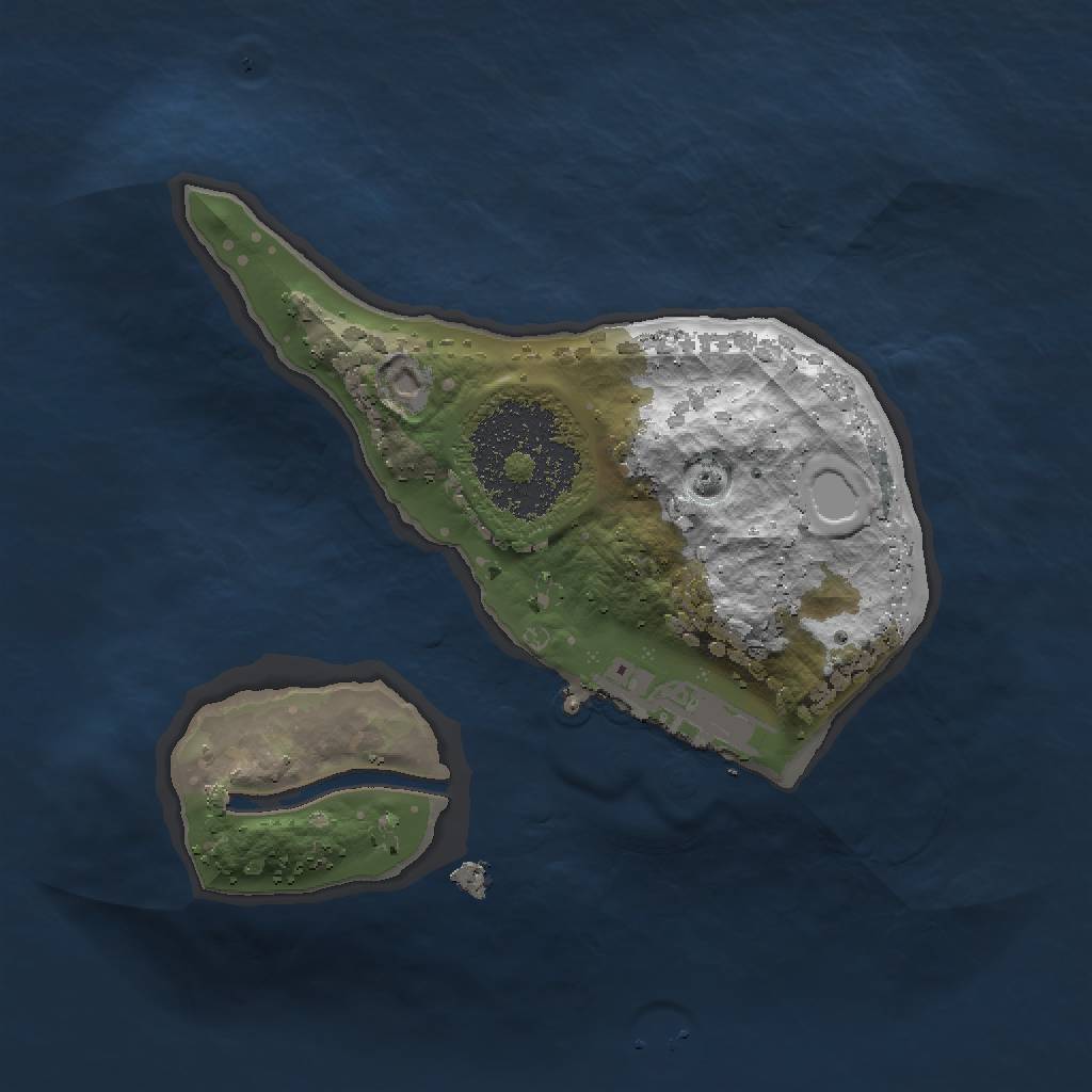 Rust Map: Procedural Map, Size: 1500, Seed: 843331940, 5 Monuments