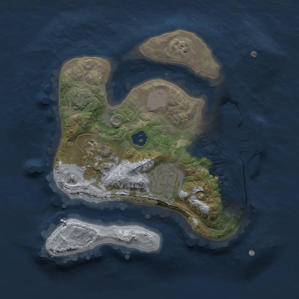 Rust Map: Procedural Map, Size: 2000, Seed: 35662881, 5 Monuments
