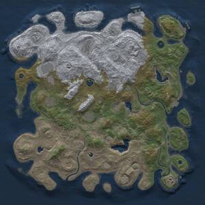 Thumbnail Rust Map: Procedural Map, Size: 4500, Seed: 1234, 17 Monuments