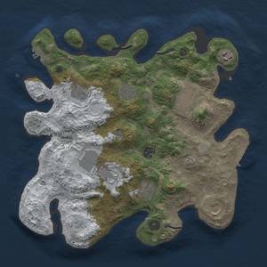 Thumbnail Rust Map: Procedural Map, Size: 3500, Seed: 1114502924, 18 Monuments