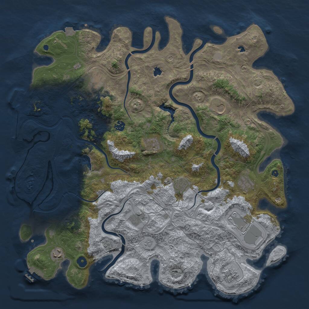 Rust Map: Procedural Map, Size: 4500, Seed: 89295756, 17 Monuments