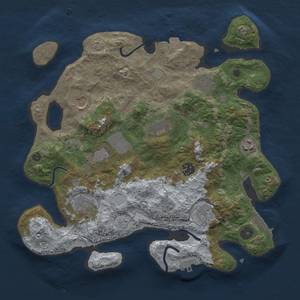 Thumbnail Rust Map: Procedural Map, Size: 3500, Seed: 26, 17 Monuments