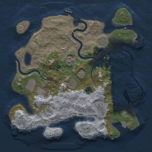 Thumbnail Rust Map: Procedural Map, Size: 3500, Seed: 26, 15 Monuments