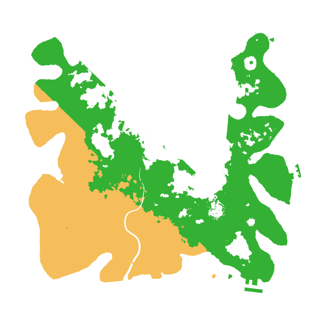 Biome Rust Map: Procedural Map, Size: 3550, Seed: 651757