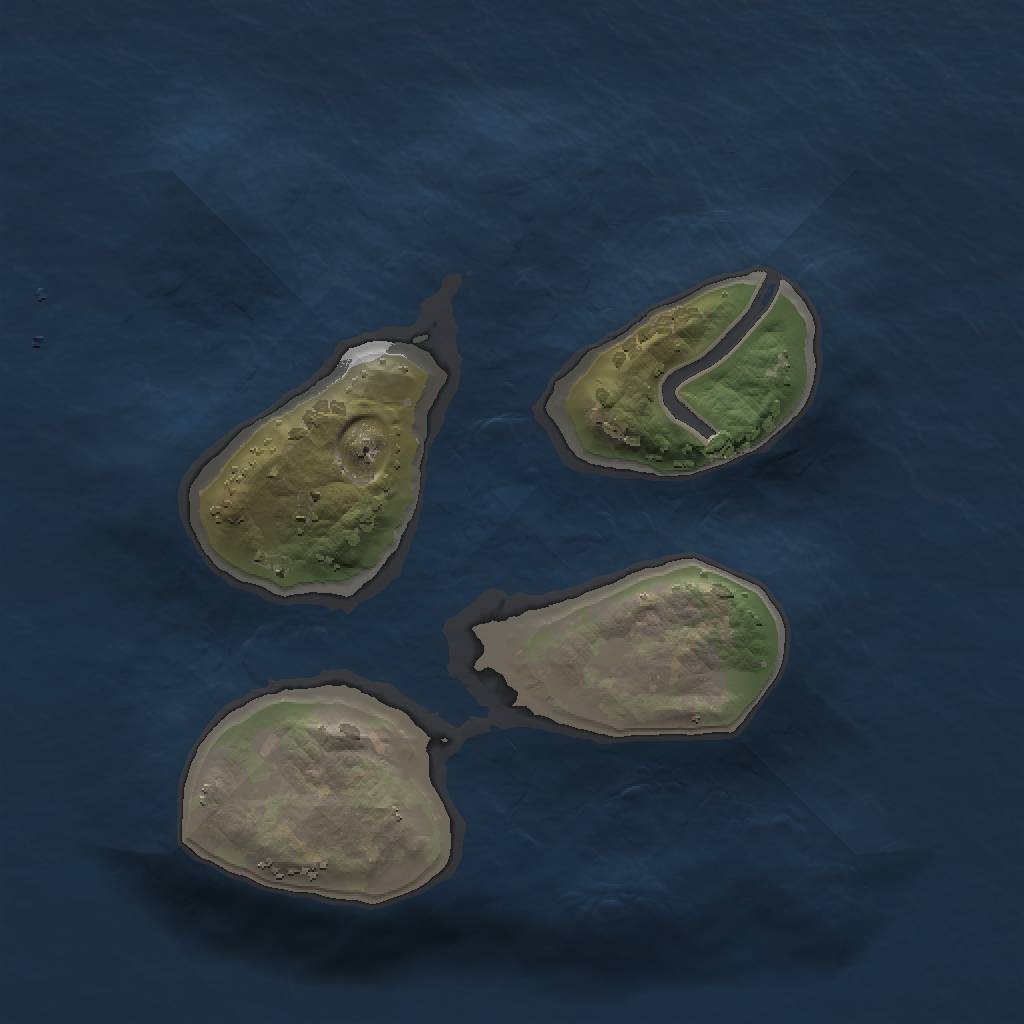 Rust Map: Procedural Map, Size: 1500, Seed: 30593546, 4 Monuments