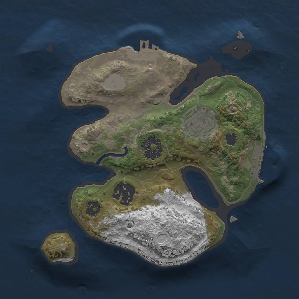 Rust Map: Procedural Map, Size: 2050, Seed: 730, 9 Monuments