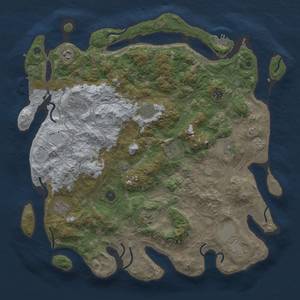 Thumbnail Rust Map: Procedural Map, Size: 4500, Seed: 2, 18 Monuments