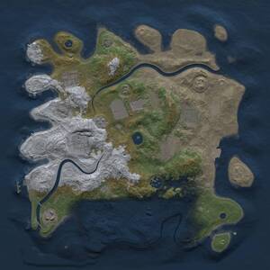 Thumbnail Rust Map: Procedural Map, Size: 3500, Seed: 123456, 14 Monuments