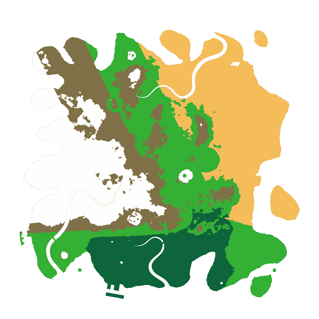 Biome Rust Map: Procedural Map, Size: 3500, Seed: 123456