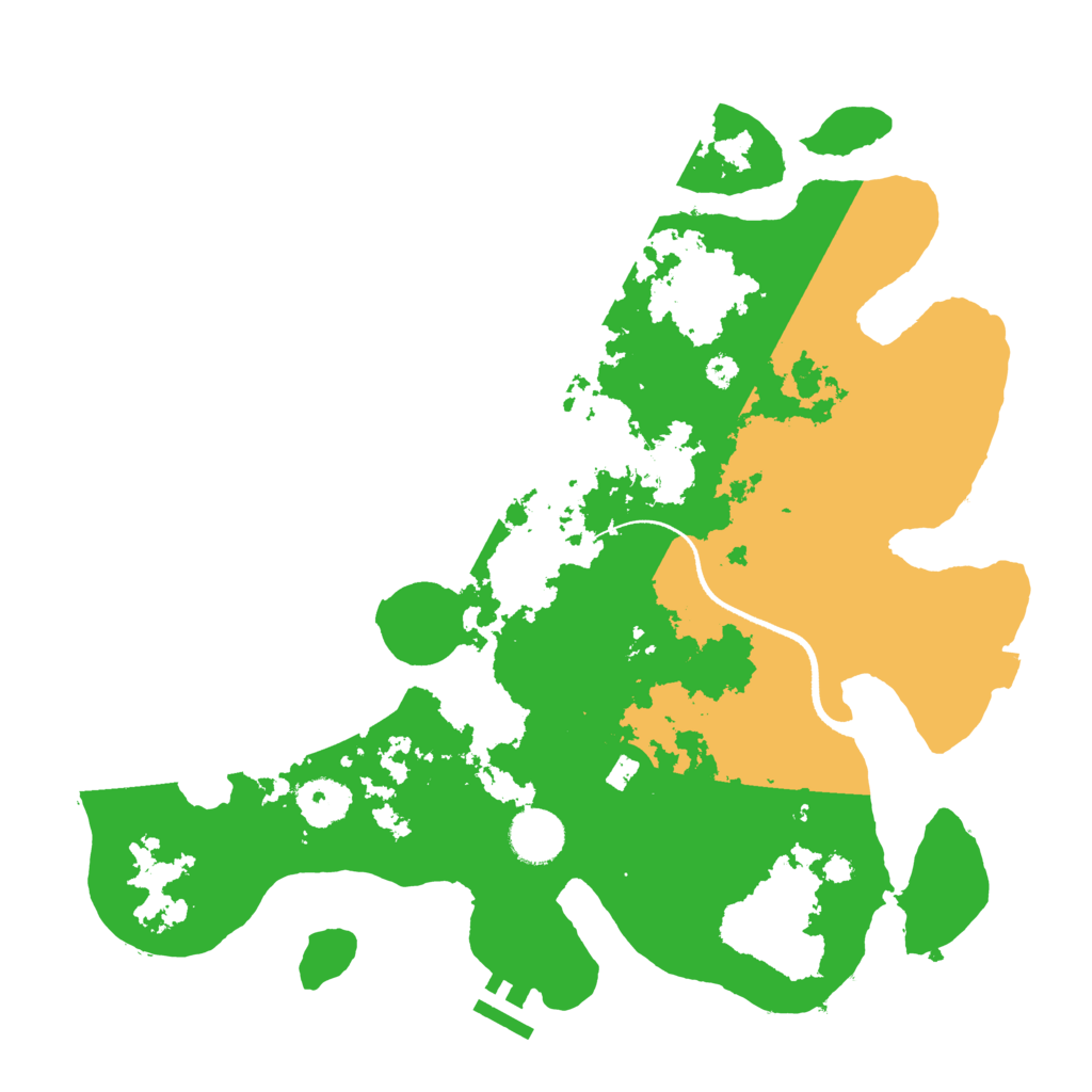 Biome Rust Map: Procedural Map, Size: 3500, Seed: 279862712