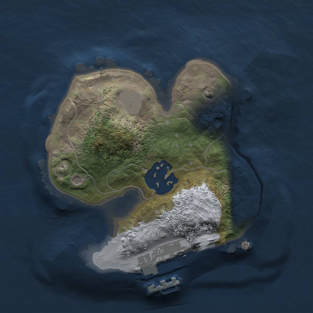 Rust Map: Procedural Map, Size: 1500, Seed: 1517598093, 3 Monuments