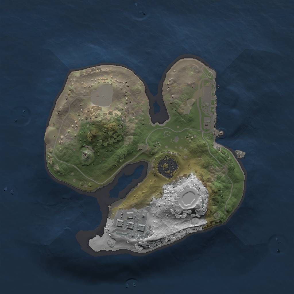 Rust Map: Procedural Map, Size: 1500, Seed: 1517598093, 6 Monuments