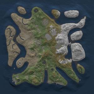 Thumbnail Rust Map: Procedural Map, Size: 3500, Seed: 187, 15 Monuments