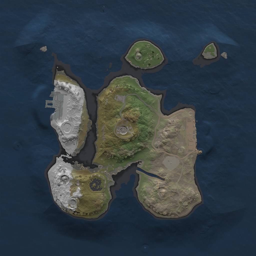 Rust Map: Procedural Map, Size: 2000, Seed: 852102942, 8 Monuments