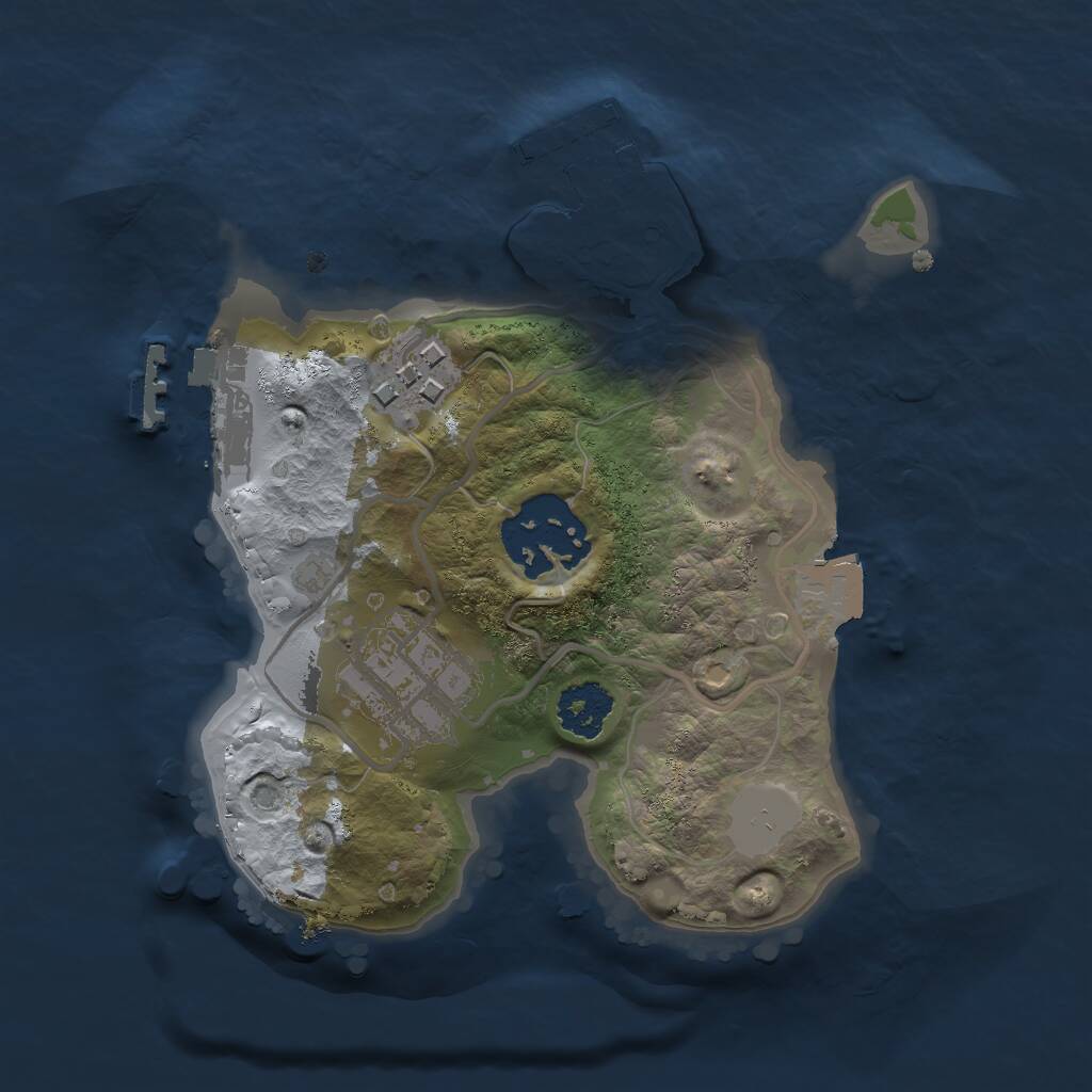 Rust Map: Procedural Map, Size: 2000, Seed: 852102942, 6 Monuments