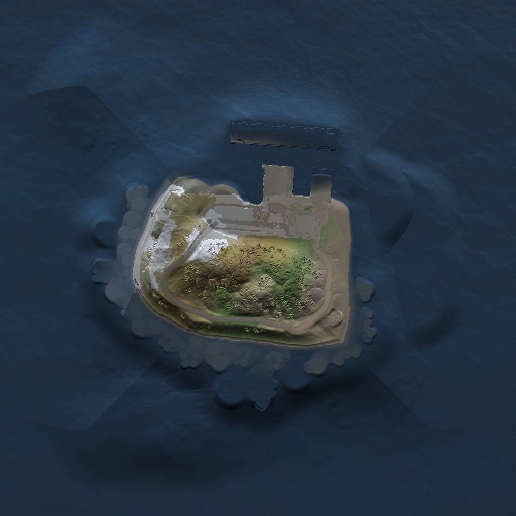 Rust Map: Procedural Map, Size: 1000, Seed: 12345, 2 Monuments