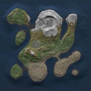Thumbnail Rust Map: Barren, Size: 2500, Seed: 1, 7 Monuments