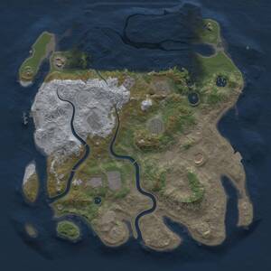 Thumbnail Rust Map: Procedural Map, Size: 3700, Seed: 2, 14 Monuments