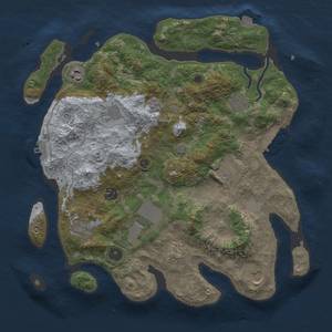 Thumbnail Rust Map: Procedural Map, Size: 3700, Seed: 2, 18 Monuments