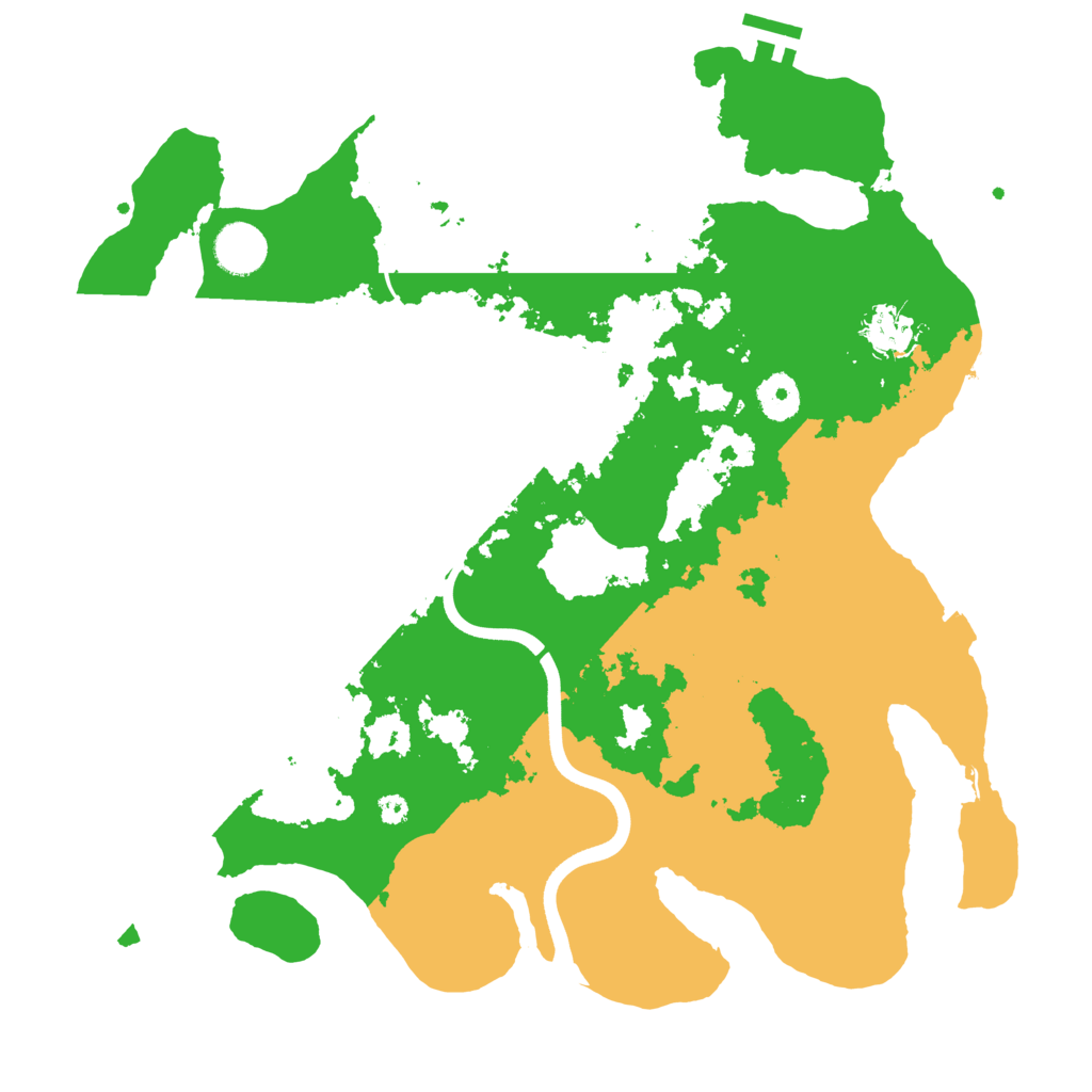 Biome Rust Map: Procedural Map, Size: 3700, Seed: 2
