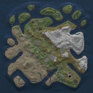 Thumbnail Rust Map: Procedural Map, Size: 4000, Seed: 1111, 17 Monuments