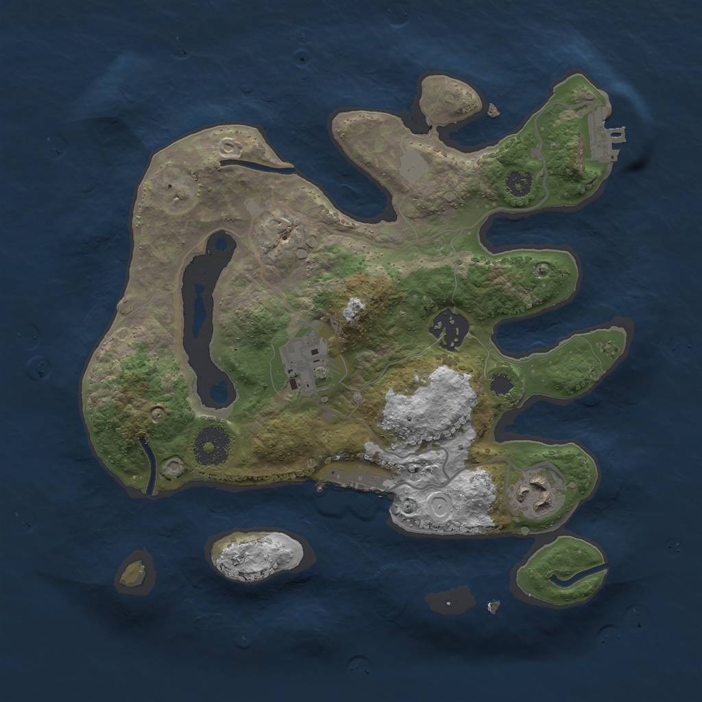 Rust Map: Procedural Map, Size: 2750, Seed: 750952364, 10 Monuments