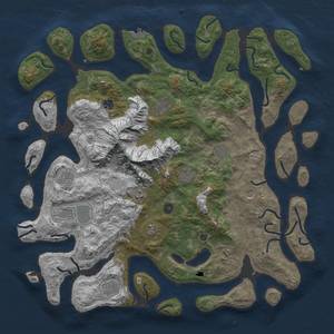 Thumbnail Rust Map: Procedural Map, Size: 5000, Seed: 17777, 18 Monuments