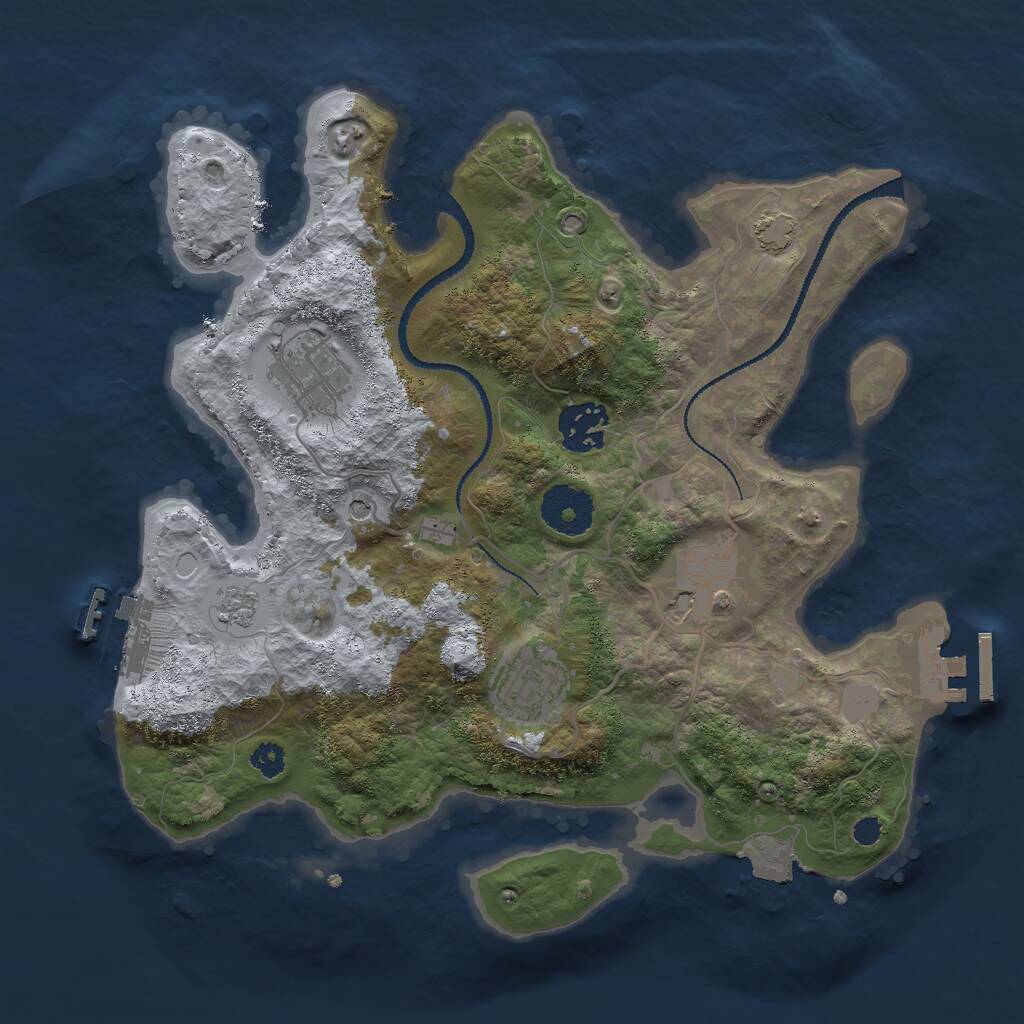 Rust Map: Procedural Map, Size: 3010, Seed: 1955005018, 10 Monuments