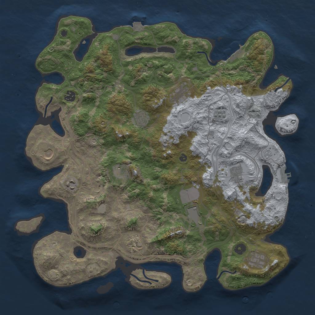 Rust Map: Procedural Map, Size: 4250, Seed: 1337, 19 Monuments