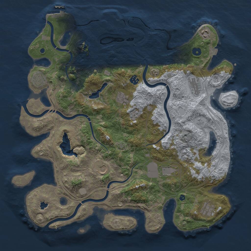Rust Map: Procedural Map, Size: 4250, Seed: 1337, 16 Monuments
