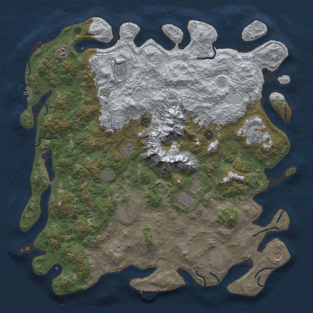 Rust Map: Procedural Map, Size: 5100, Seed: 541287, 20 Monuments