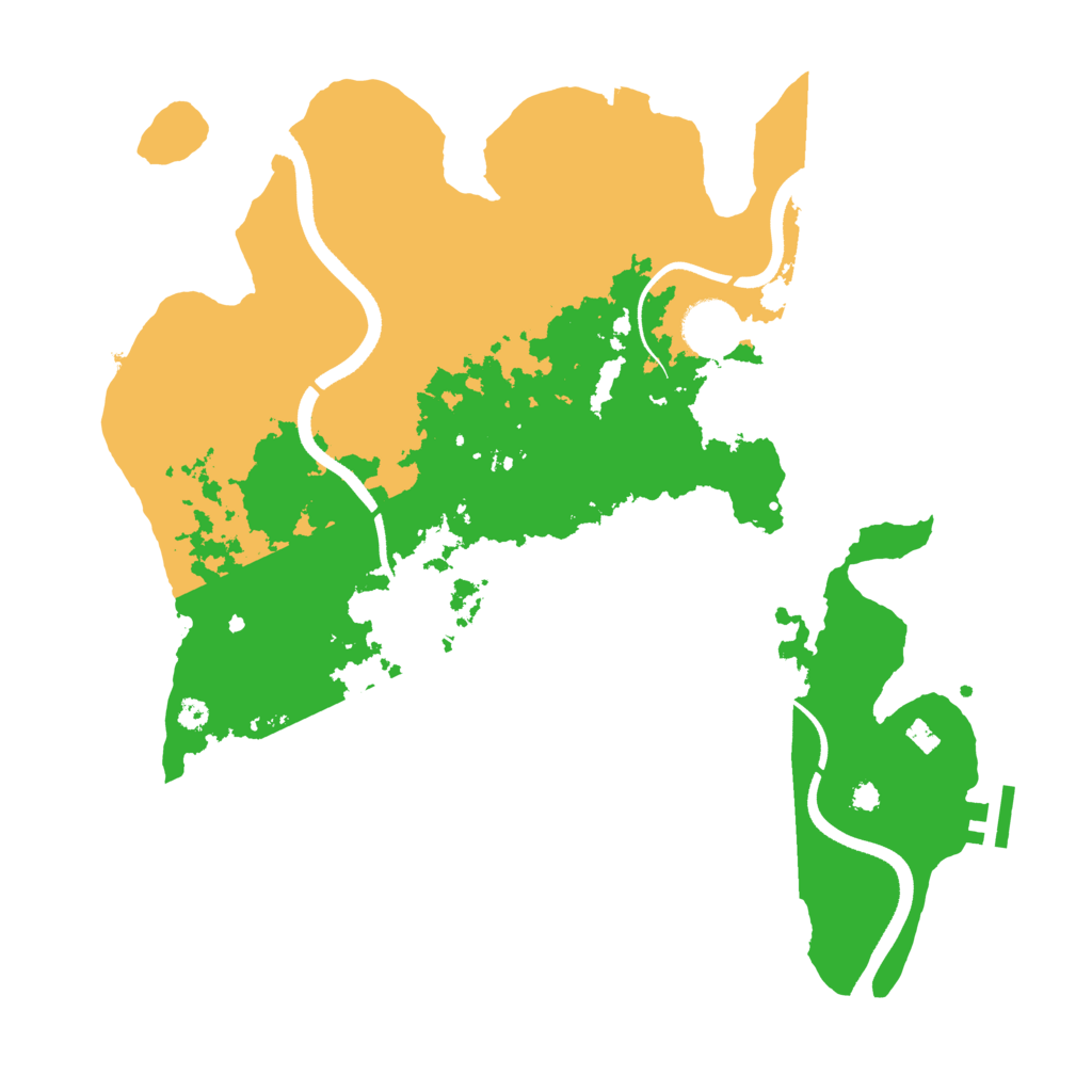 Biome Rust Map: Procedural Map, Size: 3550, Seed: 951099