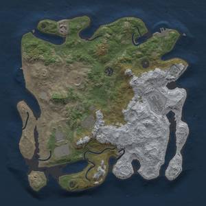 Thumbnail Rust Map: Procedural Map, Size: 3500, Seed: 10, 14 Monuments