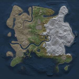 Thumbnail Rust Map: Procedural Map, Size: 3500, Seed: 93, 13 Monuments