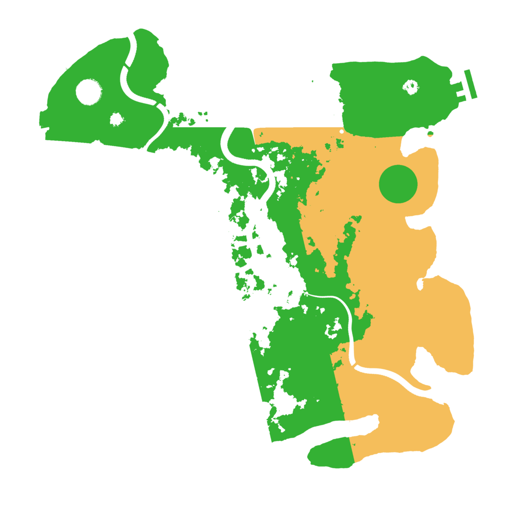 Biome Rust Map: Procedural Map, Size: 3500, Seed: 121205