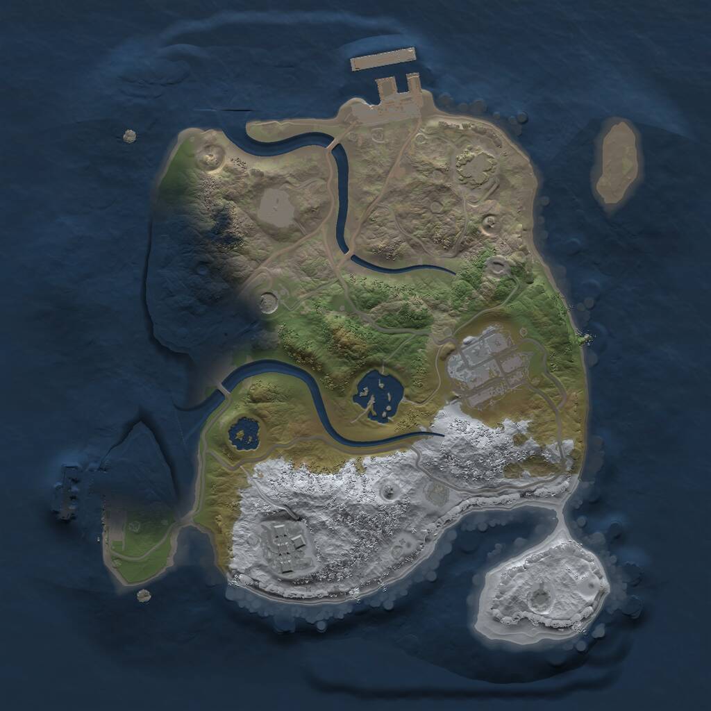 Rust Map: Procedural Map, Size: 2200, Seed: 1668195, 8 Monuments
