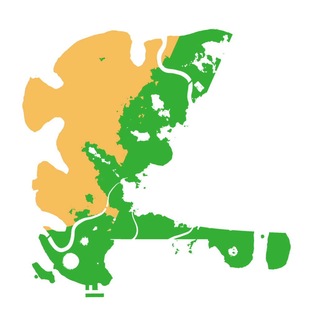 Biome Rust Map: Procedural Map, Size: 3500, Seed: 25