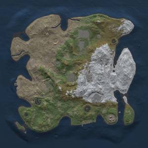 Thumbnail Rust Map: Procedural Map, Size: 3500, Seed: 25, 18 Monuments