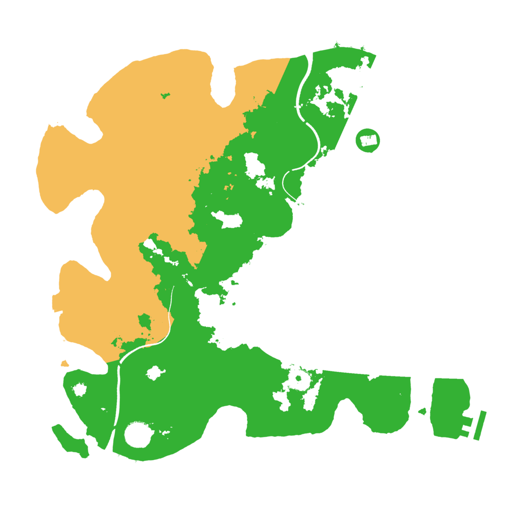 Biome Rust Map: Procedural Map, Size: 3500, Seed: 25